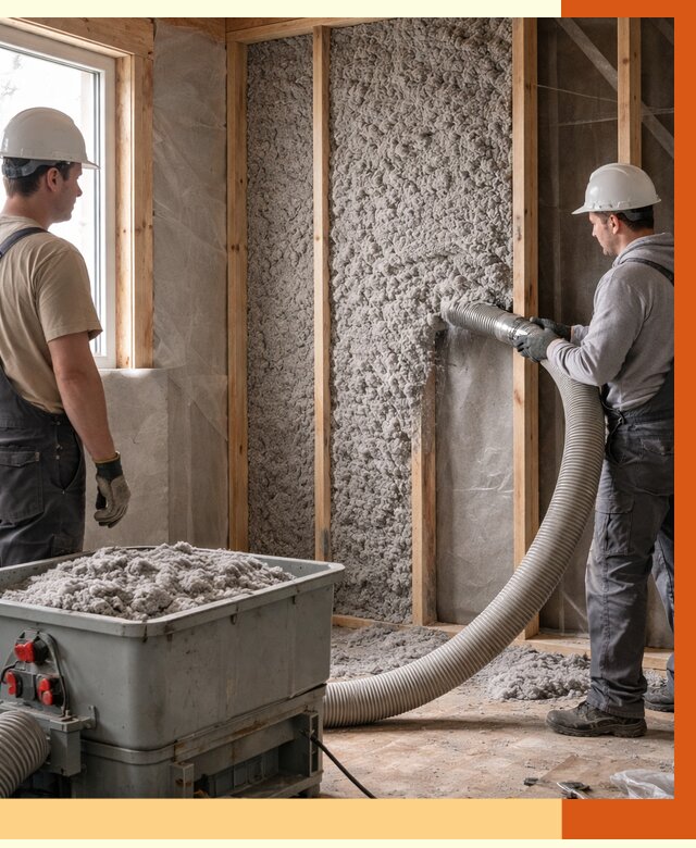 Утепление каркасного дома эковатой в Копейске от 1847 руб. | ТепломастерКпс