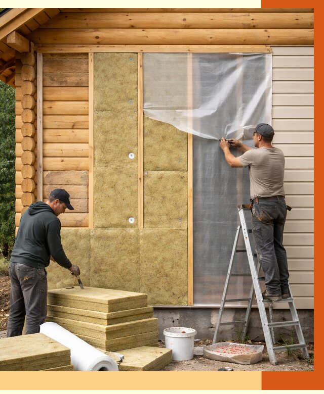 Утепление дома из бруса в Копейске от 3849 руб./м2 — работы под ключ | ТепломастерКпс