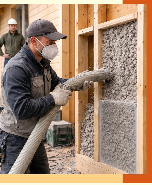 Утепление дома из бруса эковатой в Копейске от 1899 руб/м2 | ТепломастерКпс