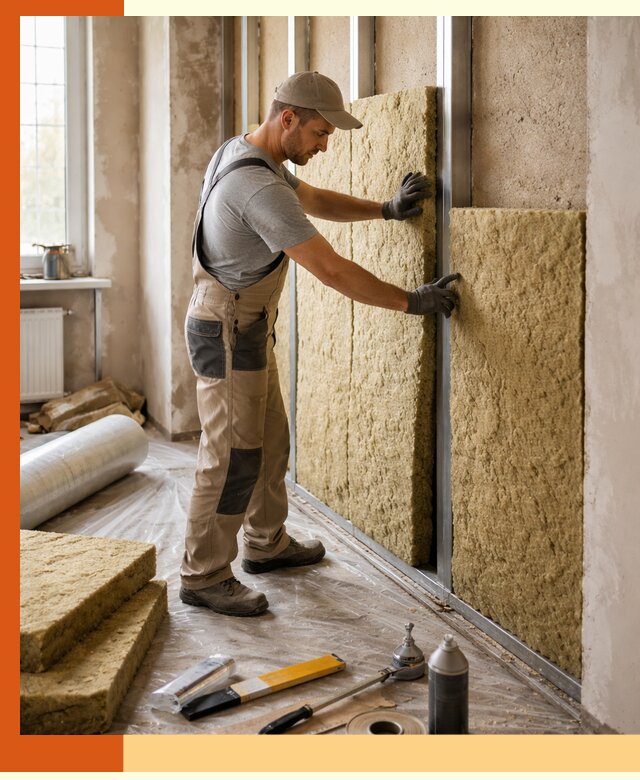 Утепление квартиры в Копейске — комплексная теплоизоляция стен и полов