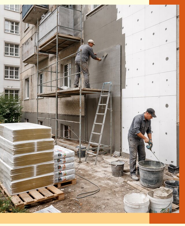 Утепление квартиры снаружи в Копейске от 6312 руб/м2 под ключ | ТепломастерКпс