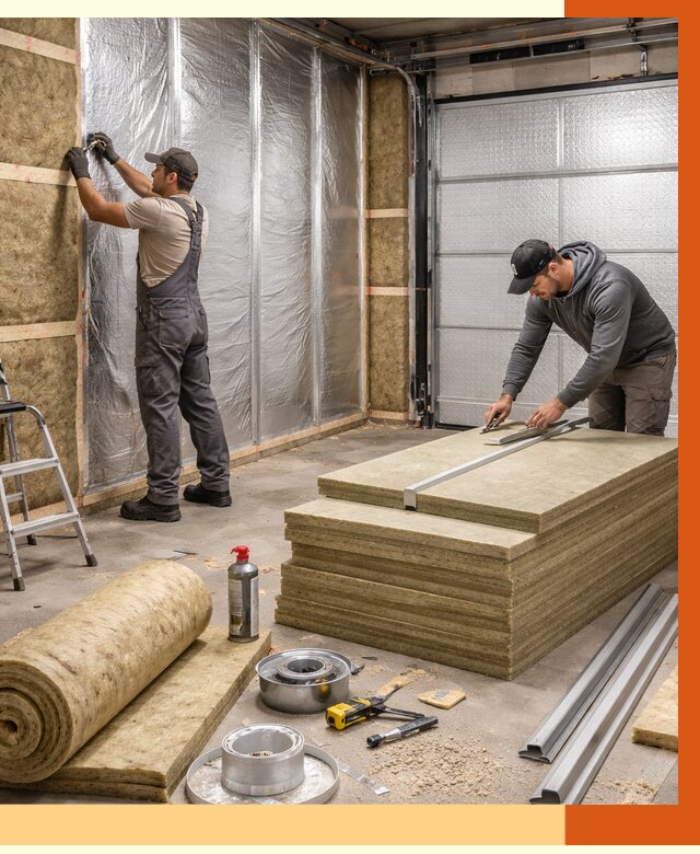 Утепление гаража в Копейске от 4618 руб/м2 — комплексное утепление ворот и стен | ТепломастерКпс