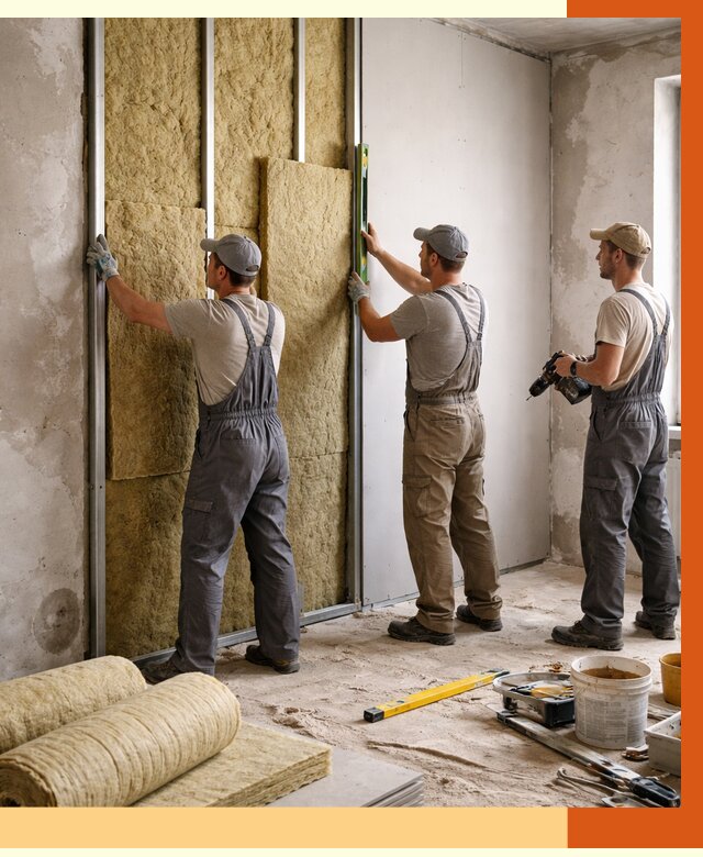 Утепление стен изнутри в Копейске от 2309 руб/м² под ключ | ТепломастерКпс