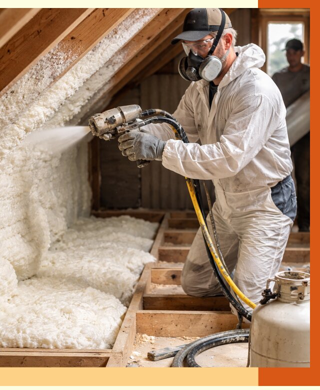 Утепление чердака ППУ в Копейске от 8847 руб./м2 — услуга под ключ | ТепломастерКпс