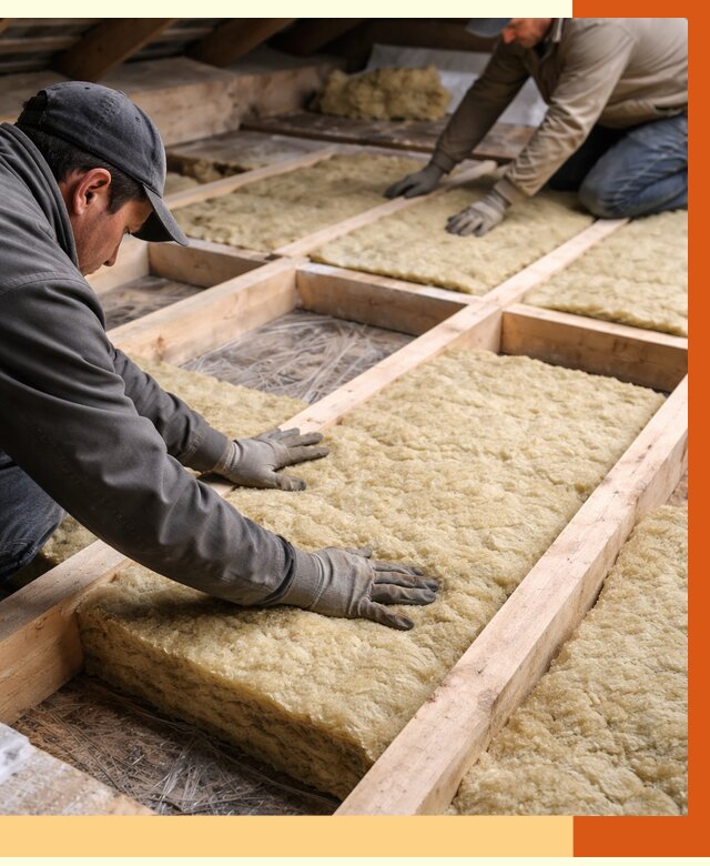 Утепление чердака минватой в Копейске от 3592 руб/м2 под ключ | ТепломастерКпс