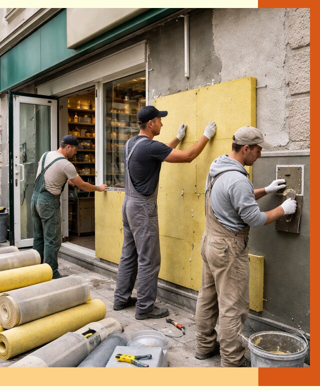 Утепление магазина в Копейске от 4618 руб/м2 — цена, стены и снаружи | ТепломастерКпс