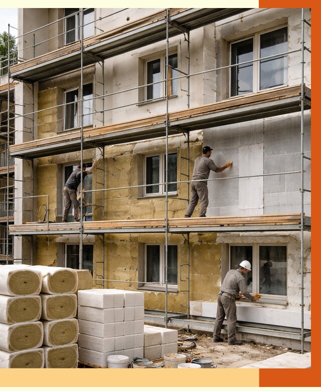 Утепление гостиницы в Копейске от 7389 руб./м2 — комплексно, ППУ, под ключ | ТепломастерКпс