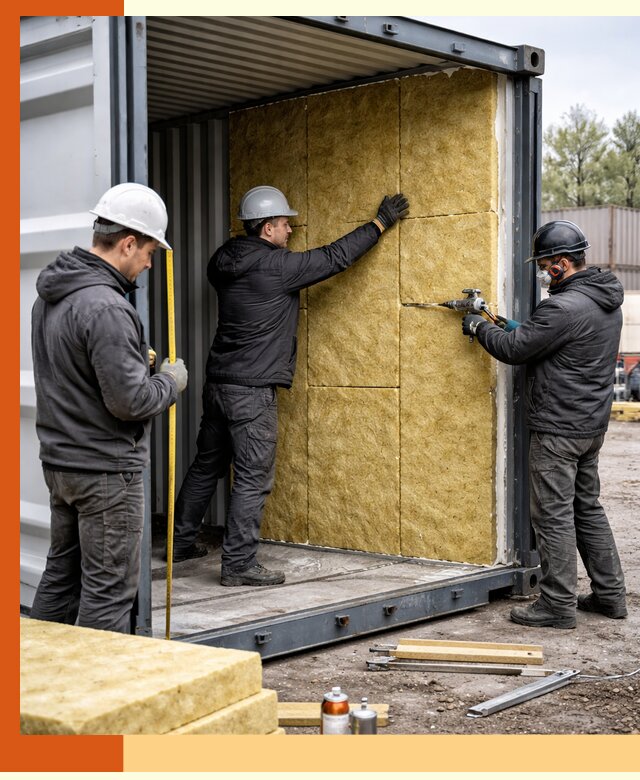 Утепление морского контейнера в Копейске: надежная теплоизоляция и защита