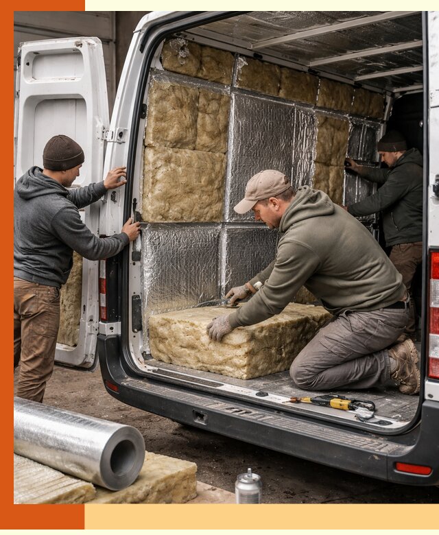 Утепление фургона в Копейске: профессиональная теплоизоляция и шумоизоляция