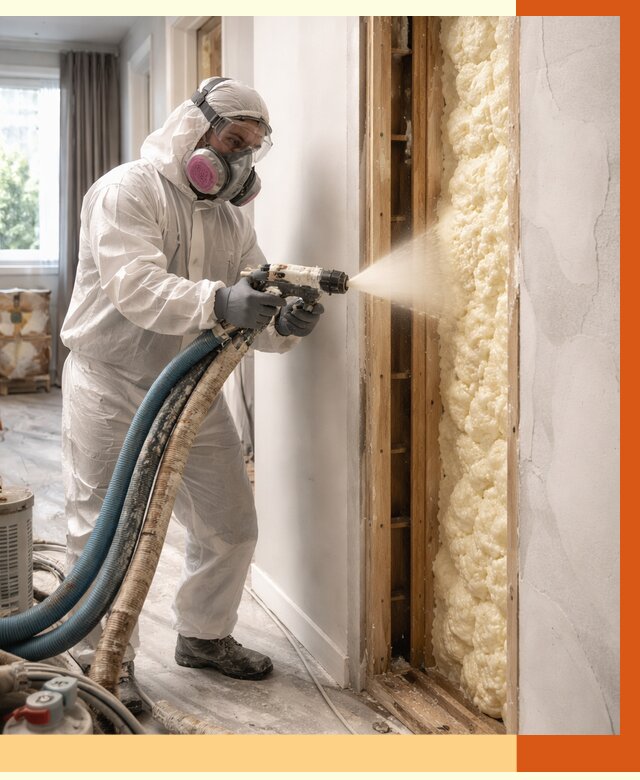 Межстеновое утепление ППУ в Копейске от 2822 руб/м2 — межстенное утепление под ключ | ТепломастерКпс