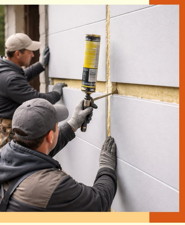 Утепление сэндвич панелей ППУ в Копейске от 4310 руб. за м2 | ТепломастерКпс