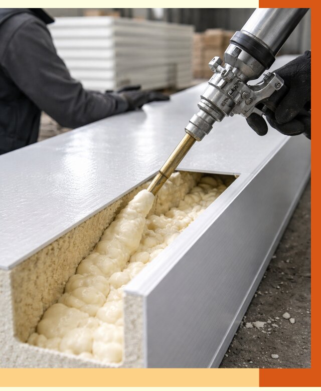 Заполнение пустот холодильных панелей в Копейске от 7697 руб. | ТепломастерКпс