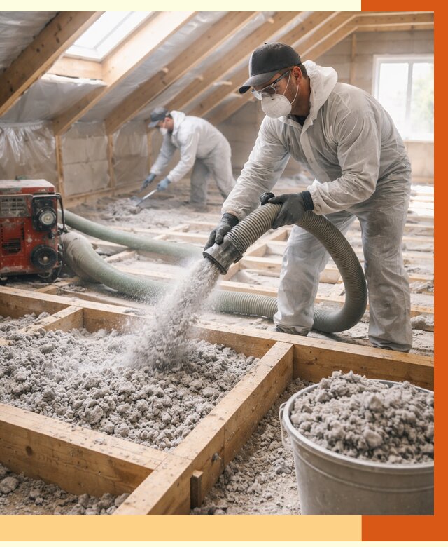 Утепление эковатой в Копейске от 3028 руб./м2 — монтаж и задувка | ТепломастерКпс