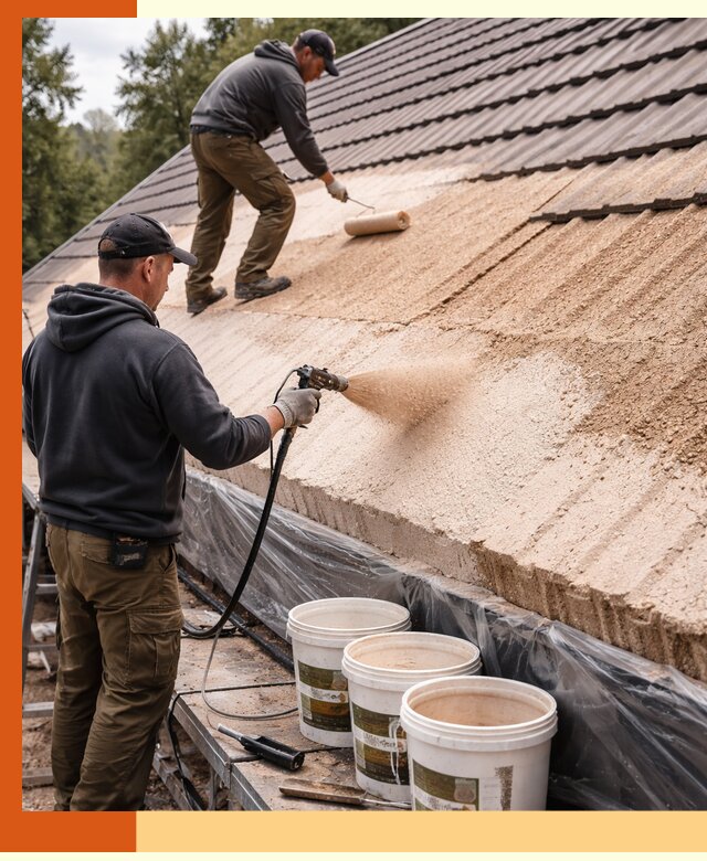 Утепление кровли жидкой пробкой в Копейске для домов и зданий