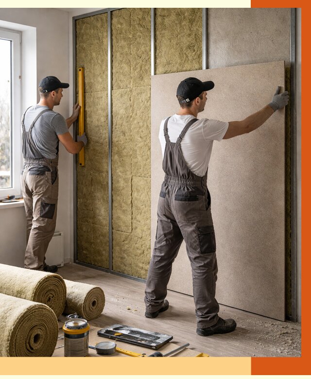 Шумоизоляция стен в Копейске от 4618 руб/м2 — звукоизоляция стен под ключ | ТепломастерКпс