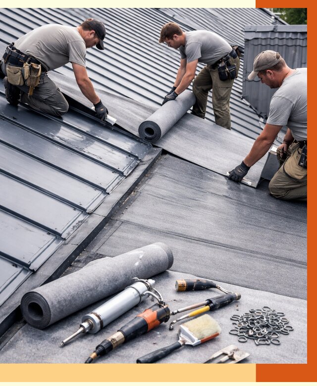 Гидроизоляция металлической кровли полимочевиной в Копейске от 8724 руб. | ТепломастерКпс