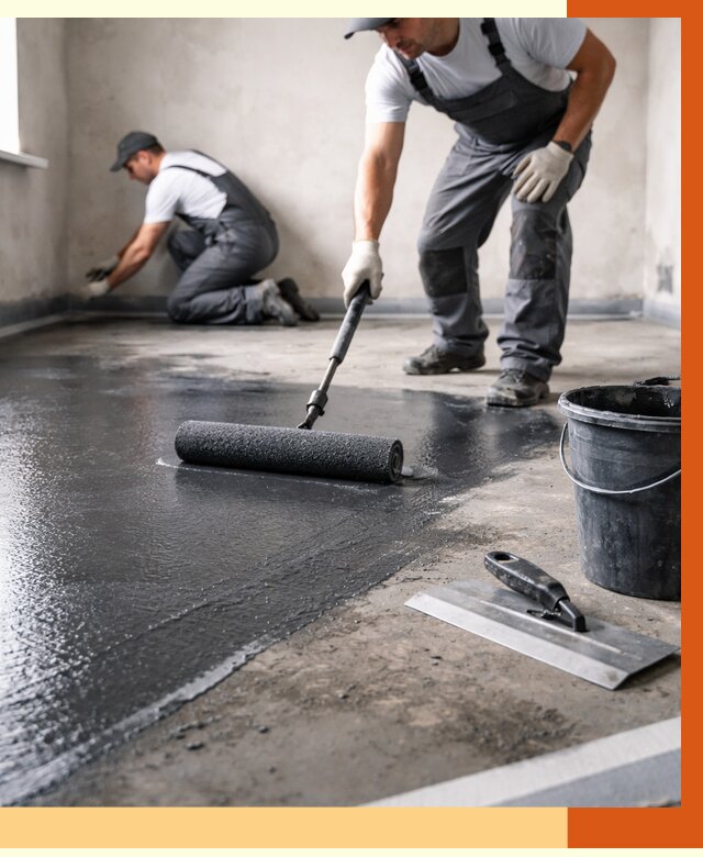 Профессиональная гидроизоляция пола в Копейске от 8724 руб. под ключ | ТепломастерКпс