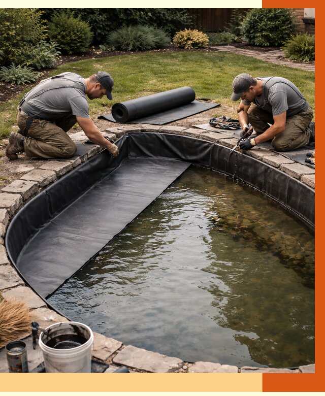 Гидроизоляция пруда в Копейске от 15395 руб. под ключ | ТепломастерКпс профессионально