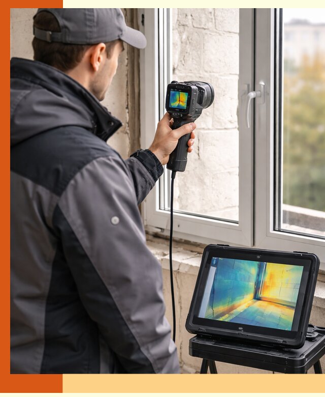 Тепловизионное обследование дома в Копейске для выявления утечек тепла